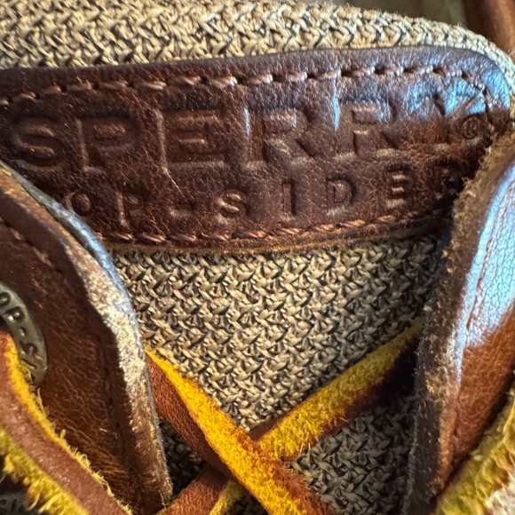 ⛵Sperry Top-Sider A/O 2-Eye Boat Shoes | Brown Leather & Knit Fabric  Women’s 8M - Picture 12 of 14